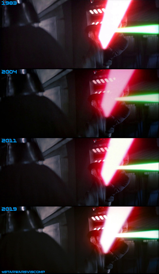 An example of how the core element was missing in the 2004 and restored in 2011. It’s unclear if the 4K version is redone or just the straight scan from the 1997 negative.