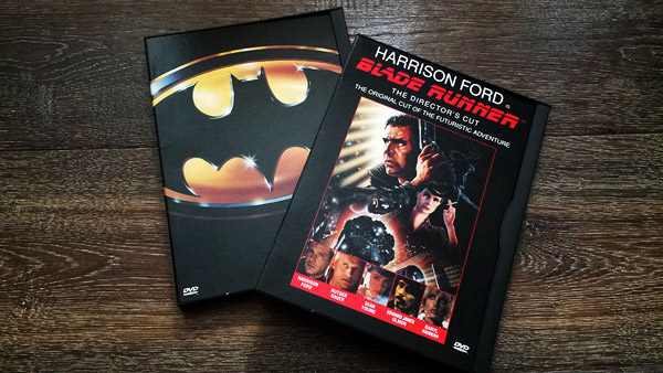 Two of the very first DVDs: Warner's Batman and Blade Runner: The Director's Cut