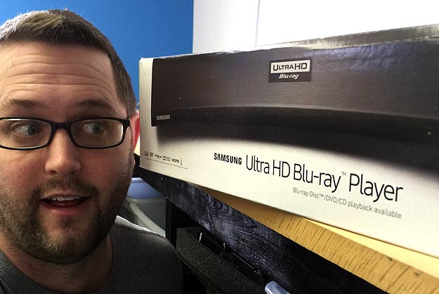 Bits reader Ben McBride picking up his UHD Blu-ray player at Best Buy