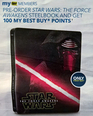Best Buy ad for Star Wars: The Force Awakens Blu-ray