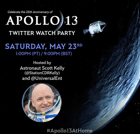 Watch Apollo 13 with NASA astronaut Scott Kelly!