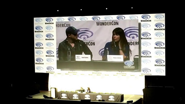 Wonder Woman producer Geoff Johns and director Patty Jenkins at WonderCon 2017