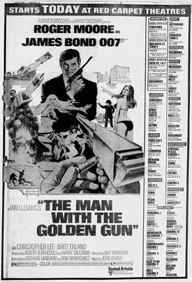 The Man with the Golden Gun newspaper ad