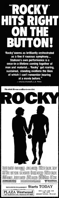 Rocky newspaper ad