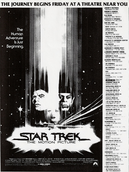 Newspaper ad for Star Trek: The Motion Picture
