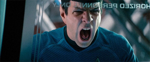 Spock reacts to the Star Trek Into Darkness Blu-ray