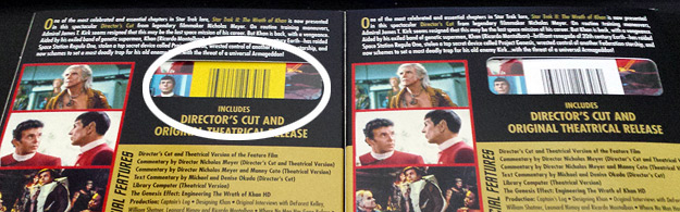 How to spot the fixed Wrath of Khan: Director's Cut Blu-ray in stores