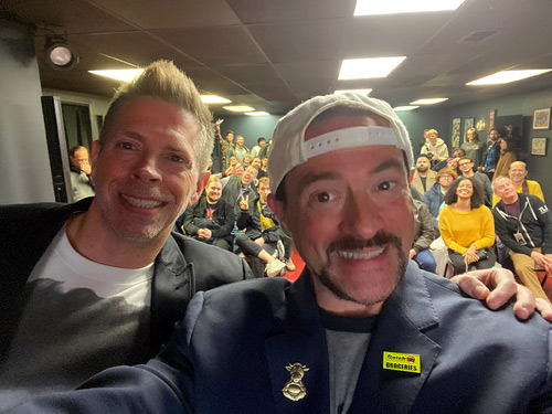 Eric D. Wilkinson and Kevin Smith at the Smodcastle Film Festival