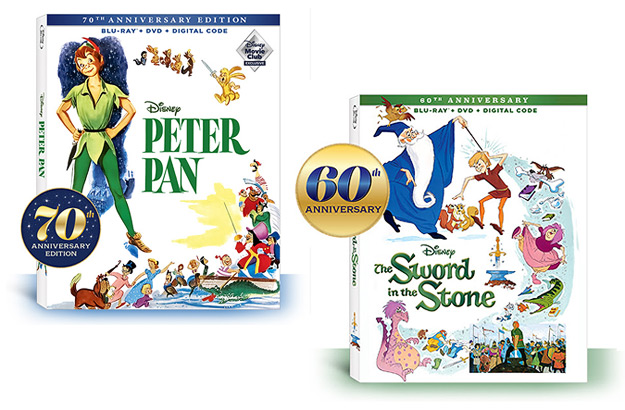 Disney Movie Club's new Peter Pan and The Sword and the Stone Blu-rays