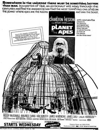 Apes newspaper ad