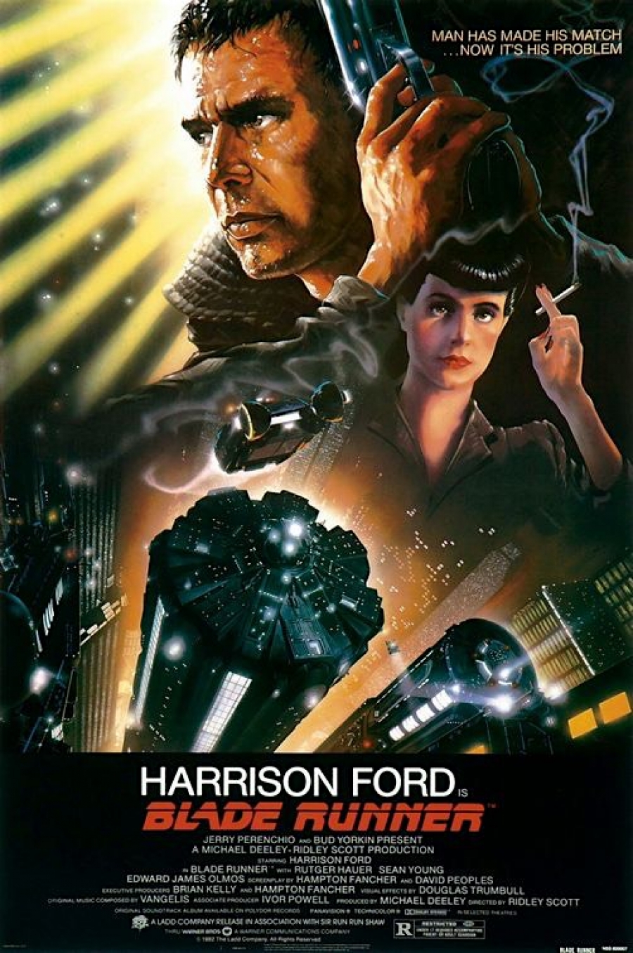 Blade Runner Harrison Ford Gunfight Scene POSTER 